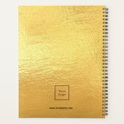 Logo Gold Monogram initialen Business 2025 Planner (Achterkant)