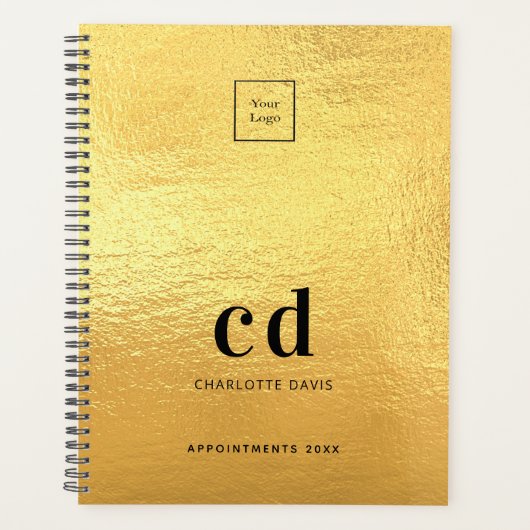 Logo Gold Monogram initialen Business 2026 Planner (Voorkant)