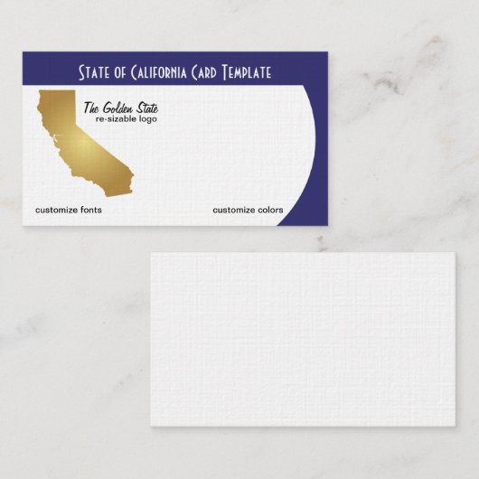 Logo Golden State of California Visitekaartje (Voorkant / Achterkant)