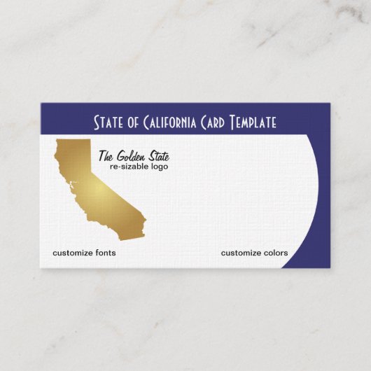 Logo Golden State of California Visitekaartje (Voorkant)