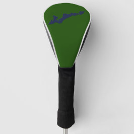 Logo Golf Club-Hoesje op het eiland - marine/groen Golfheadcover