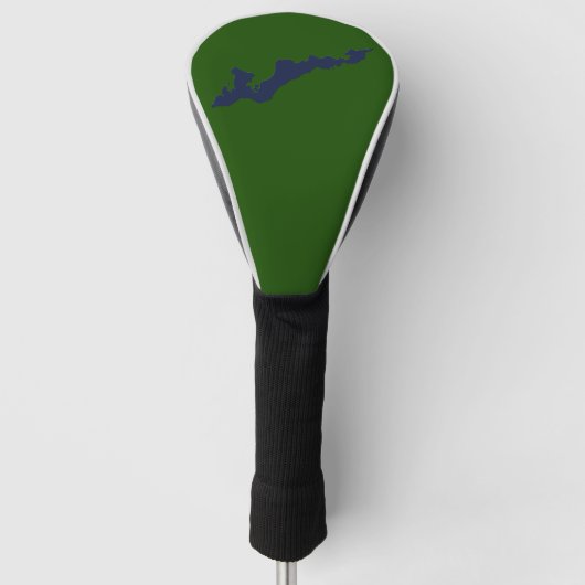 Logo Golf Club-Hoesje op het eiland - marine/groen Golfheadcover (Voorkant)