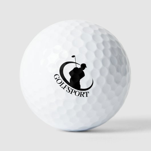 Logo Golf met Typografie Golfballen (Voorkant)