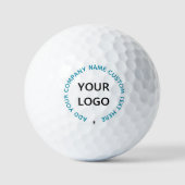 Logo golfballen met eigen tekst op maat (Voorkant)