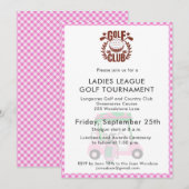 Logo Golfclub Damescompetitie Toernooi Kaart (Voorkant / Achterkant)