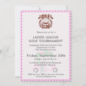 Logo Golfclub Damescompetitie Toernooi  Kaart (Voorkant)