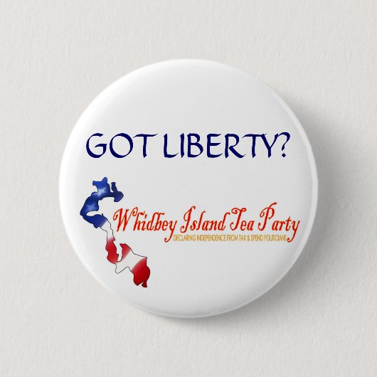 logo, GOT LIBERTY? Knoop Ronde Button 5,7 Cm (Voorkant)