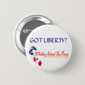 logo, GOT LIBERTY? Knoop Ronde Button 5,7 Cm (Voorkant /achterkant)