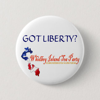 logo, GOT LIBERTY? Knoop Ronde Button 5,7 Cm