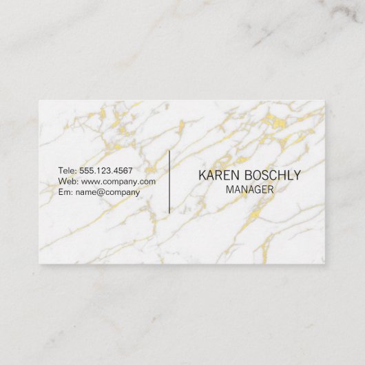 Logo goud en zilver vastgoed | Golden Marmer Visitekaartje (Achterkant)