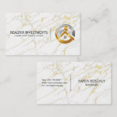 Logo goud en zilver vastgoed | Golden Marmer Visitekaartje (Voorkant / Achterkant)