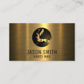 Logo | Goud metaal | Industriële industrie Visitekaartje (Voorkant)