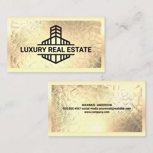 Logo | Goud metaal Visitekaartje (Voorkant / Achterkant)