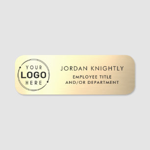 Logo Goud Nep Metal Kunststof Naamplaatje