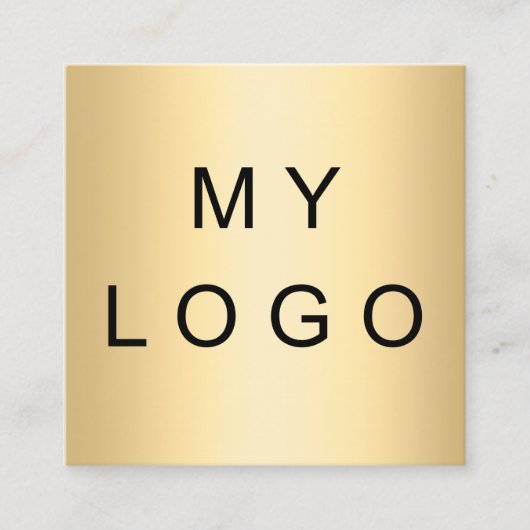 Logo goud qr code moderne professional vierkante visitekaartje (Voorkant)
