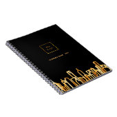 Logo goud stadssilhouet zwart vastgoed notitieboek (Rechterzijde)