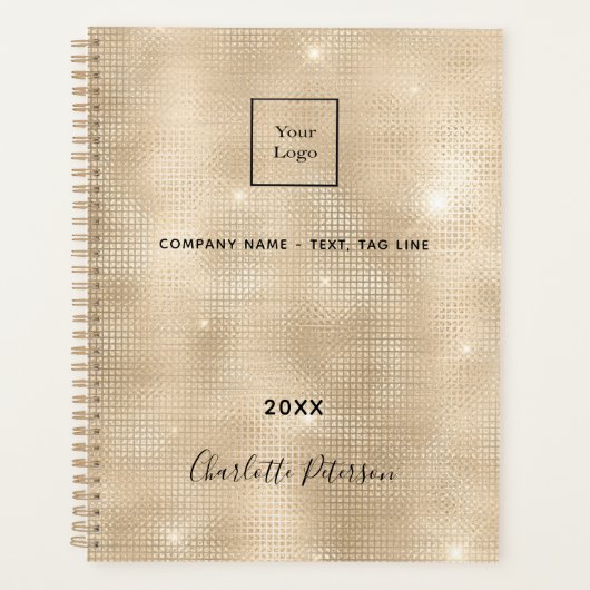 Logo gouden bedrijfsnaam planner (Voorkant)