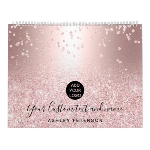 Logo gouden confetti metallic ombre sparkles kalender