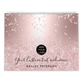 Logo gouden confetti metallic ombre sparkles kalender (Hoes)
