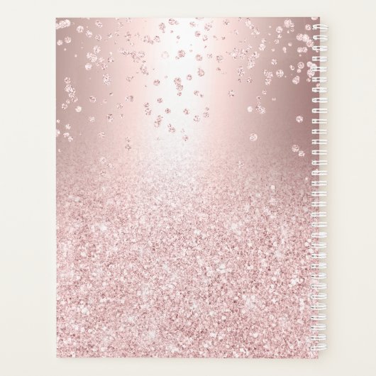 Logo gouden confetti metallic ombre sparkles planner (Achterkant)