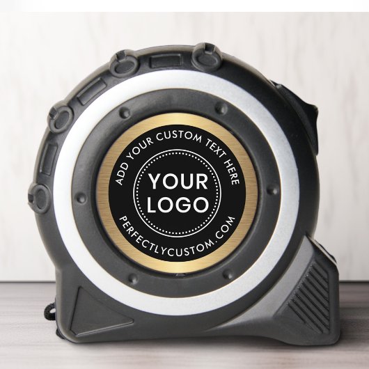 Logo gouden gradiëntgrensdiënt rolmaat