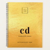 Logo gouden monogram initialen bedrijf 2027 planner (Voorkant)