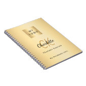 Logo gouden monogram moderne zakelijke notitieboek (Rechterzijde)