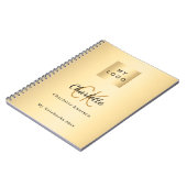 Logo gouden monogram moderne zakelijke notitieboek (Linkerzijde)