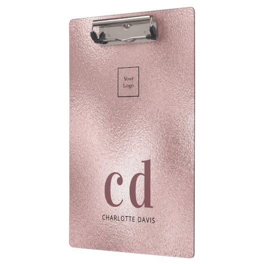 Logo goudmonogram initiaal klembord (Links)