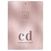 Logo goudmonogram initiaal klembord (Achterkant)