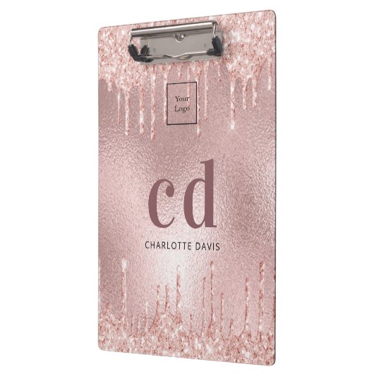 Logo goudmonogram initiaal klembord (Links)