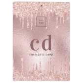 Logo goudmonogram initiaal klembord (Achterkant)