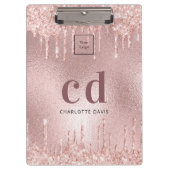 Logo goudmonogram initiaal klembord (Voorkant)