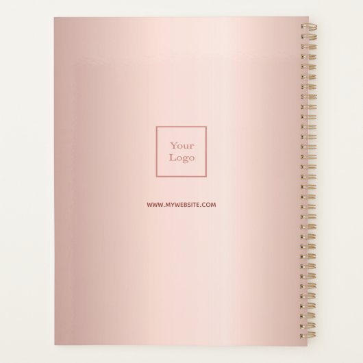 Logo goudmonogram metaal 2023 - zakelijke activite planner (Achterkant)