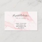 Logo goudroze marmer minimalistisch elegant modern visitekaartje (Achterkant)