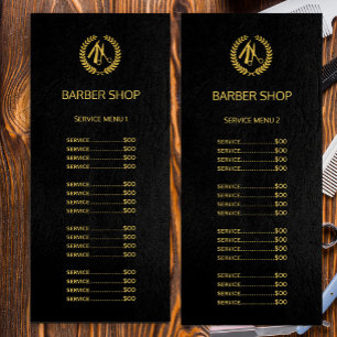 Logo goudwinkel zwart leder service menu