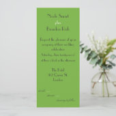 Logo Green Wedding Invitation Kaart (Staand voorkant)