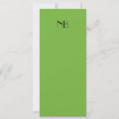 Logo Green Wedding Invitation Kaart (Achterkant)