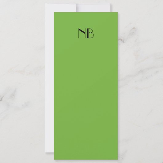 Logo Green Wedding Invitation Kaart (Achterkant)