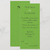 Logo Green Wedding Invitation Kaart (Voorkant / Achterkant)