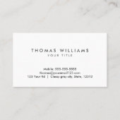 Logo, grijs en bleek aqua blauw visitekaartje (Achterkant)