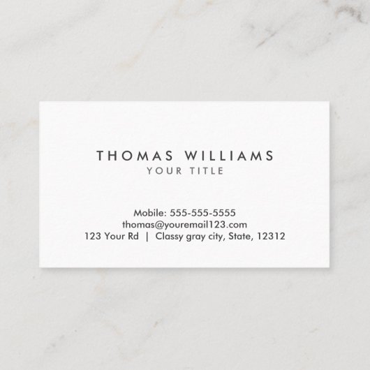 Logo, grijs en bleek aqua blauw visitekaartje (Achterkant)