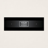 Logo grijze gradiënt zwarte stud oorkaart mini visitekaartjes (Voorkant)