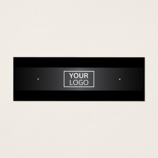 Logo grijze gradiënt zwarte stud oorkaart mini visitekaartjes (Voorkant)
