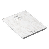 Logo Groen Waterverf Business Custom Modern Notitieblok (Schuin)