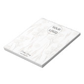 Logo Groen Waterverf Business Custom Modern Notitieblok (Linkerzijde)