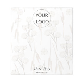 Logo Groen Waterverf Business Custom Modern Notitieblok