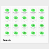 Logo Groene borstelslag typografie haarmake-up Vierkante Sticker (Vel)