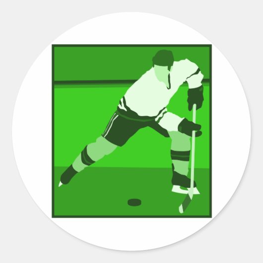 Logo - groene ijshockey ronde sticker (Voorkant)