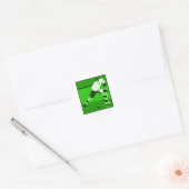 Logo - groene ijshockey ronde sticker (Envelop)